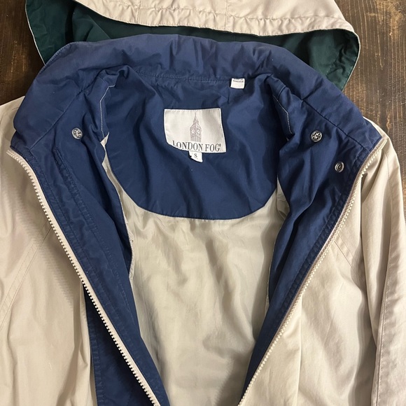 London Fog Vintage Spring Fall Autumn Jacket Coat Womens Beige Natural Retro - Picture 3 of 6